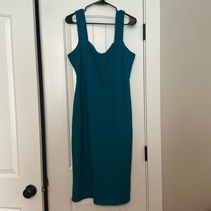 NWT-Socialite brand dress, beautiful blue/green color and ribbed fabric! Size XL